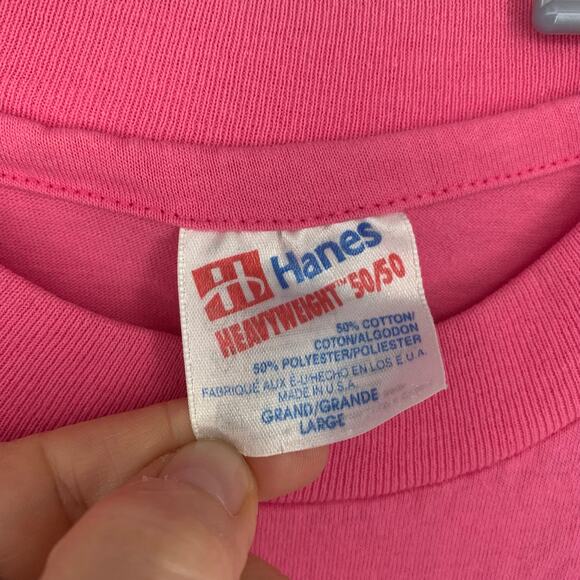 Hanes Vintage Save Spotted Cow Graphic Print 50/50 Tee Shirt Size Large - Picture 3 of 5